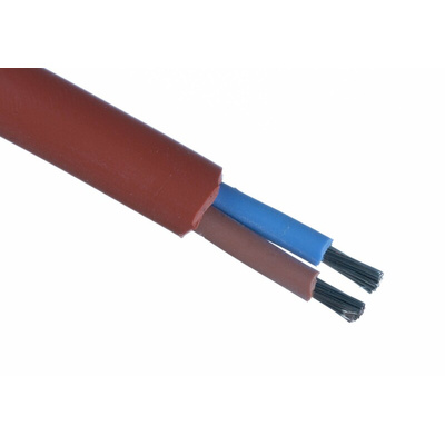 Lapp 2 Core Power Cable, 2.5 mm², 50m, Brown/Red Silicone Sheath, 500 V