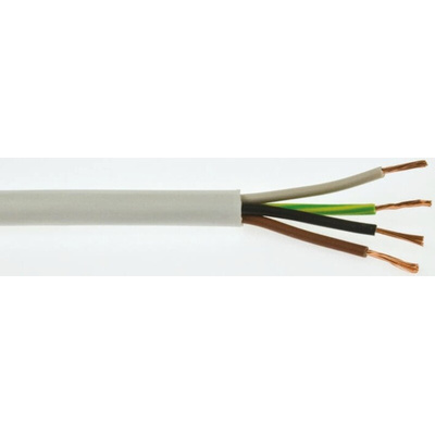 RS PRO 4 Core Power Cable, 2.5 mm², 100m, White PVC Sheath, 3184Y, 20 A, 300 V, 500 V