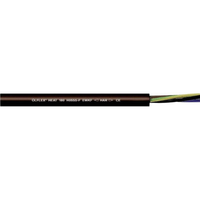 Lapp 2 Core Power Cable, 0.75 mm², 50m, Black Silicone Sheath, 500 V