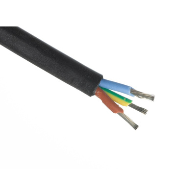 Lapp 3 Core Power Cable, 1.5 mm², 50m, Black Silicone Sheath, 500 V