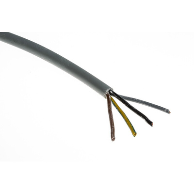 AXINDUS 4 Core Power Cable, 0.75 mm², 50m, Grey PVC Sheath, H05VVF, 6 A, 300 V, 500 V