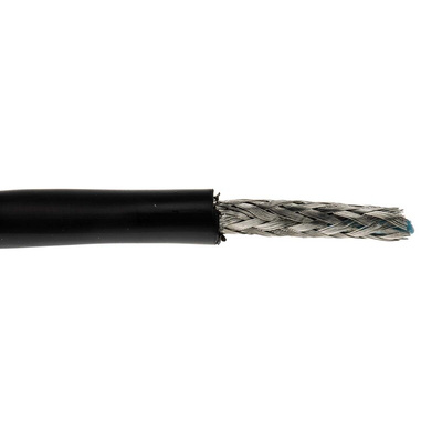 TE Connectivity 2 Core Power Cable, 0.75 mm², 50m, Black Low Smoke Zero Halogen (LSZH) Sheath, 600 V
