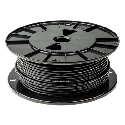 TE Connectivity 2 Core Power Cable, 0.75 mm², 50m, Black Low Smoke Zero Halogen (LSZH) Sheath, 600 V