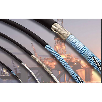 TE Connectivity 2 Core Power Cable, 2.5 mm², 50m, Black Low Smoke Zero Halogen (LSZH) Sheath, 600 V