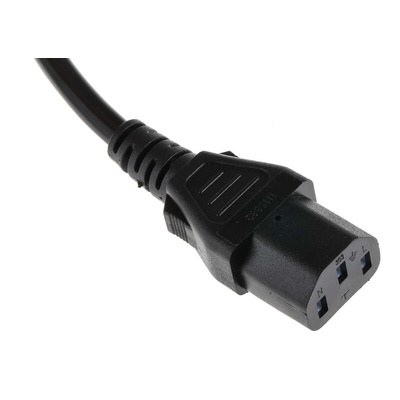 RS PRO IEC C13 Socket to Type I Australian Plug Power Cord, 2.5m