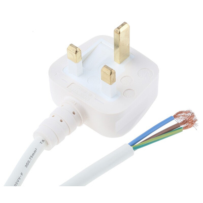 RS PRO Unterminated Type G UK Plug Power Cord, 2m