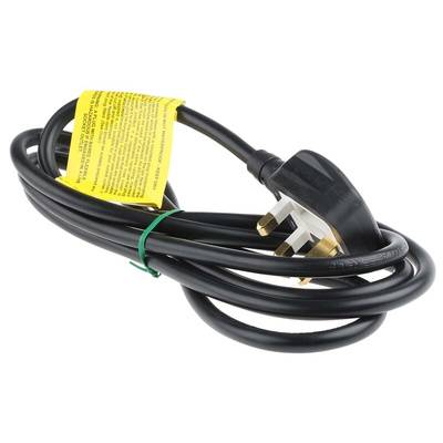 RS PRO Unterminated Type G UK Plug Power Cord, 2m