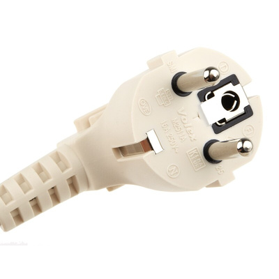 RS PRO Unterminated Type F German Plug Power Cord, 2m