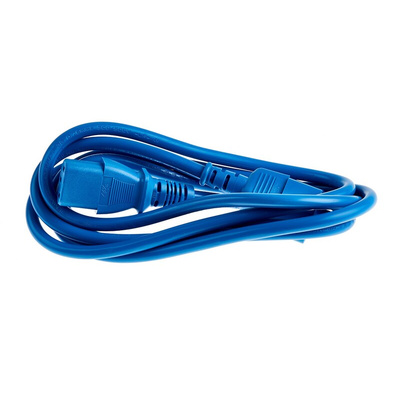 RS PRO IEC C13 Socket to IEC C14 Plug Power Cord, 2m