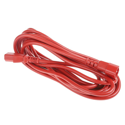 RS PRO IEC C13 Socket to IEC C14 Plug Power Cord, 5m