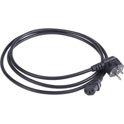 RS PRO IEC C13 Socket to CEE 7/7 Plug Power Cord, 2m