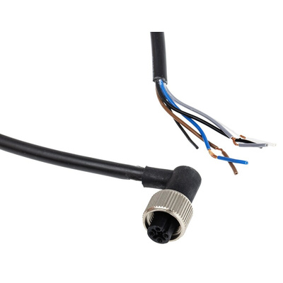 RS PRO Right Angle Female 5 way M12 to Unterminated Sensor Actuator Cable, 2m