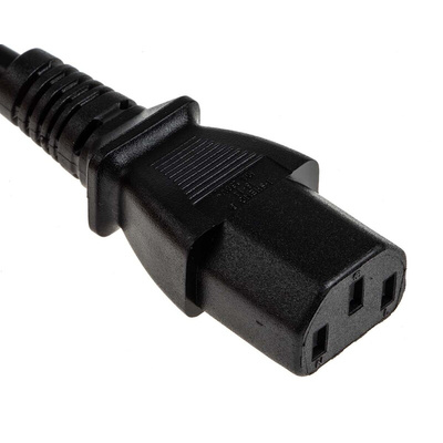 RS PRO IEC C13 Socket to IEC C14 Plug Power Cord, 300mm
