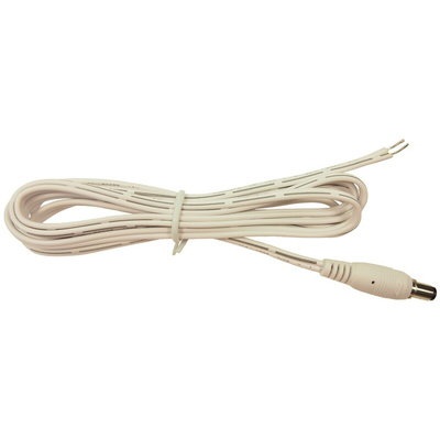 RS PRO 2.5mm DC Power Plug to Unterminated Power Cord, 2m