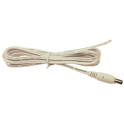 RS PRO 2.1mm DC Power Plug to Unterminated Power Cord, 2m