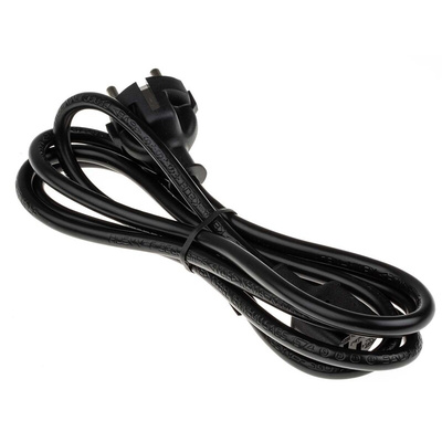 RS PRO IEC C13 Socket to CEE 7/7 Plug Power Cord, 1.8m