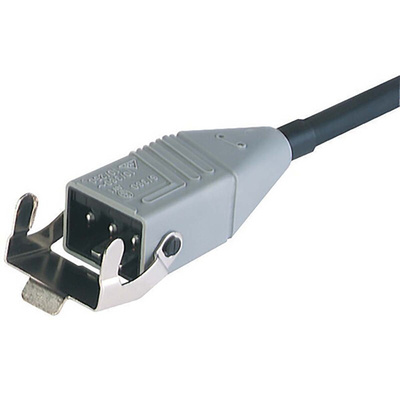 Hirschmann 3P+PE Plug to Unterminated Power Cord, 1m