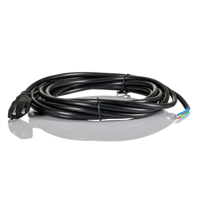 RS PRO Type J Swiss Plug Plug to Unterminated Power Cord, 5m