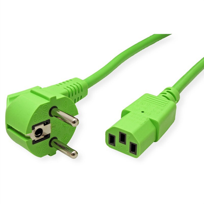 Roline Straight CEE 7/7 Plug to Straight IEC C13 Socket Power Cable, 1.8m