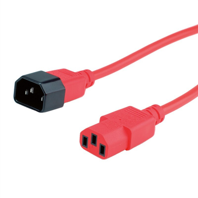 Roline Straight IEC C14 Plug to Straight IEC C13 Socket Power Cable, 1.8m