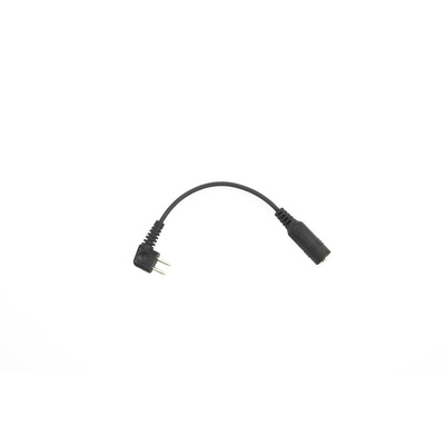 Straight 2 mm 2-Pole Twin-Pin Male Collector Plug to Straight 3.5 mm 2-Pole Female Connector Socket Cable, 180mm