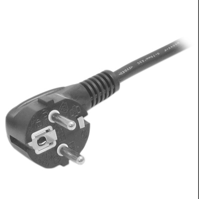 StarTech.com Right Angle CEE 7/7 Plug to Straight IEC C13 Socket Power Cord, 2m