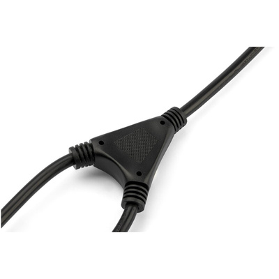 StarTech.com Right Angle CEE 7/7 Plug to Straight IEC C13 Socket Power Cord, 2m