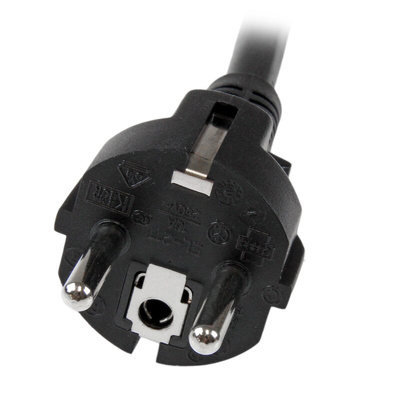 StarTech.com Right Angle CEE 7/7 Plug to Straight C19 Socket Power Cord, 2m