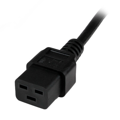 StarTech.com Right Angle CEE 7/7 Plug to Straight C19 Socket Power Cord, 2m