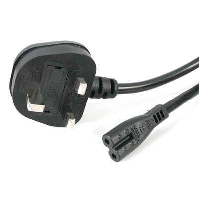 StarTech.com Right Angle CEE 7/7 Plug to Straight IEC C13 Socket Power Cord, 1m