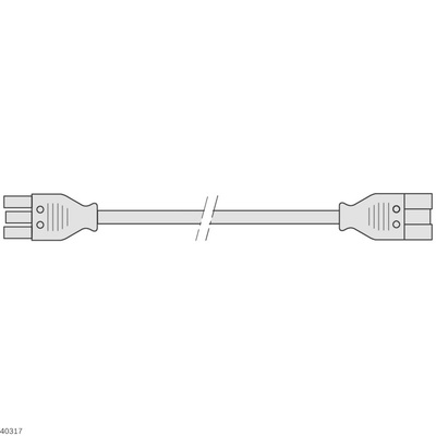 Bosch Rexroth Straight Socket to Straight GST Plug Socket Power Cable, 2m