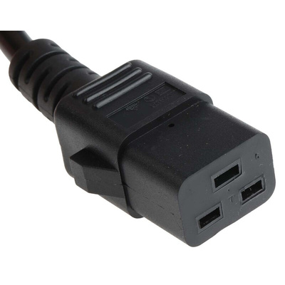 RS PRO IEC C19 Socket to Unterminated Socket Power Cord, 2m