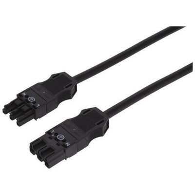 Wago Straight WINSTA Socket to Straight WINSTA Plug Power Cord, 3m