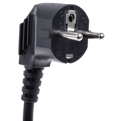 RS PRO Straight IEC C13 Socket to Straight CEE 7/7 Plug Power Cable, 5m