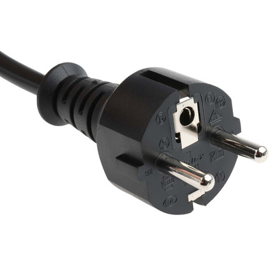 RS PRO Unterminated CEE 7/7 Plug Power Cord, 2.5m
