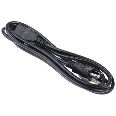 RS PRO IEC C13 Socket to Type B US Plug Plug Power Cord, 2.5m