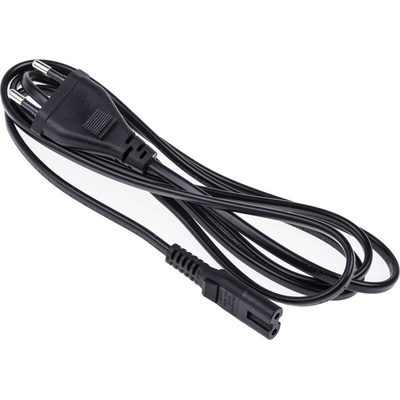 RS PRO IEC C7 Socket to Type C Europlug Plug Power Cord, 1.8m