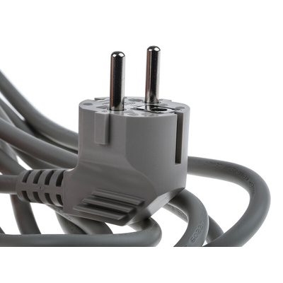 RS PRO IEC C13 Socket to CEE 7/7 Plug Power Cord, 2.5m