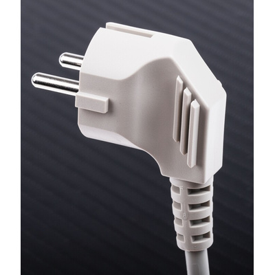 RS PRO IEC C13 Socket to CEE 7/7 Plug Power Cord, 2.5m