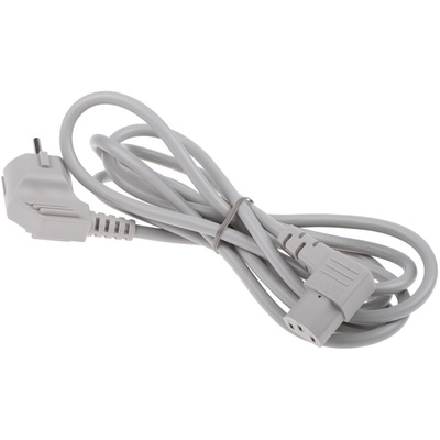 RS PRO IEC C13 Socket to CEE 7/7 Plug Power Cord, 2.5m