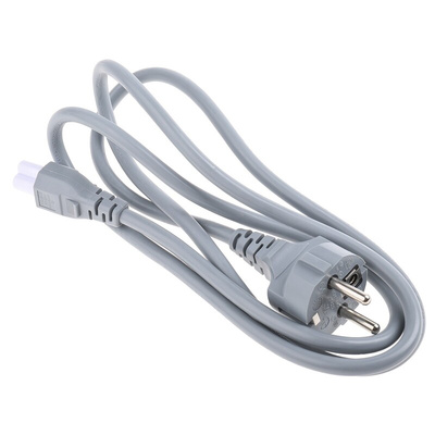 RS PRO IEC C5 Socket to CEE 7/7 Plug Power Cord, 1.5m