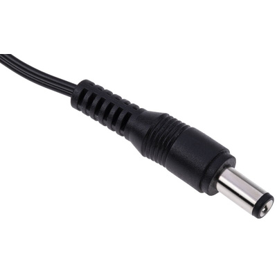RS PRO 2.1mm DC Power Plug to Unterminated Power Cord, 1.8m