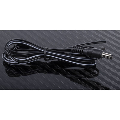 RS PRO 2.1mm DC Power Plug to Unterminated Power Cord, 1.8m