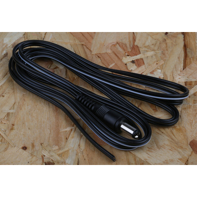 RS PRO 2.5mm DC Power Plug to Unterminated Power Cord, 1.8m