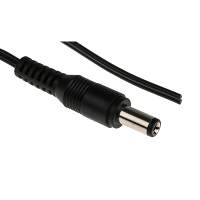 RS PRO 2.5mm DC Power Plug to Unterminated Power Cord, 1.8m