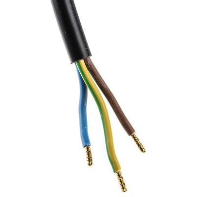 Kopp Unterminated Type F German Plug Power Cord, 3m