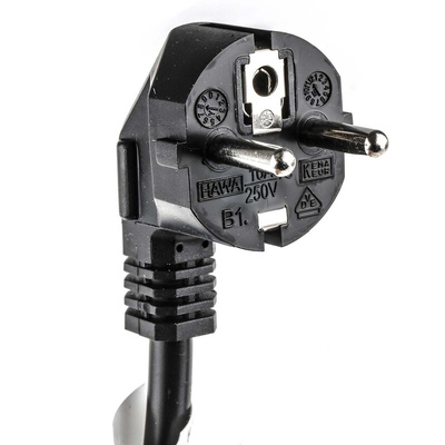 Kopp Unterminated Type F German Plug Power Cord, 3m