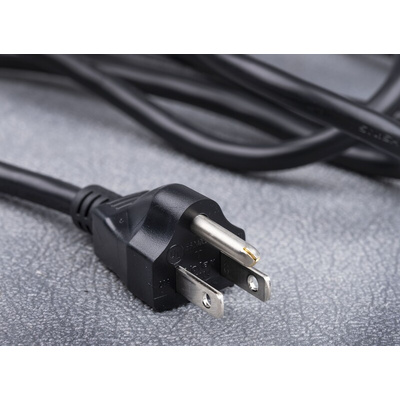 RS PRO IEC C13 Socket to Type B US Plug Plug Power Cord, 2m
