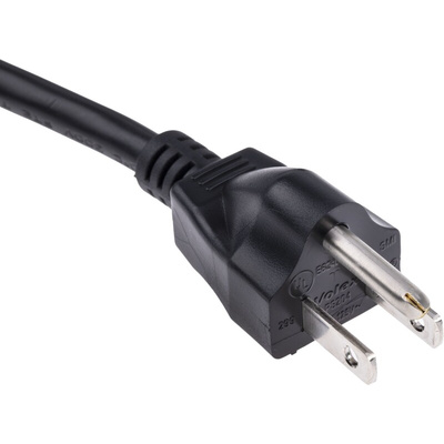 RS PRO IEC C13 Socket to Type B US Plug Plug Power Cord, 2m
