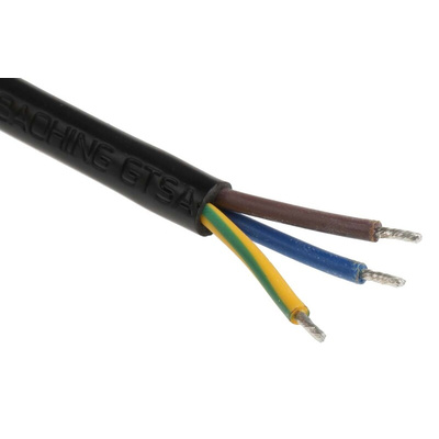 RS PRO IEC C14 Plug to Unterminated Plug Power Cord, 2m